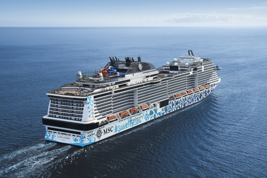 Schiff MSC auf See